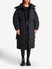GANNI Black Tech Seersucker Puffer Coat - Image 3 of 7