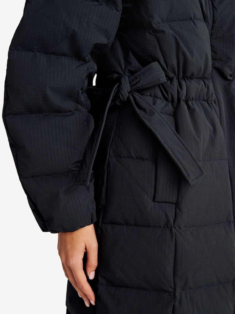 GANNI Black Tech Seersucker Puffer Coat - Image 7 of 7