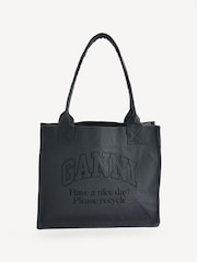 GANNI Black Denim Easy Shopper Tote Bag - Image 1 of 1