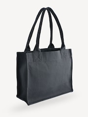 GANNI Black Denim Easy Shopper Tote Bag - Image 4 of 8