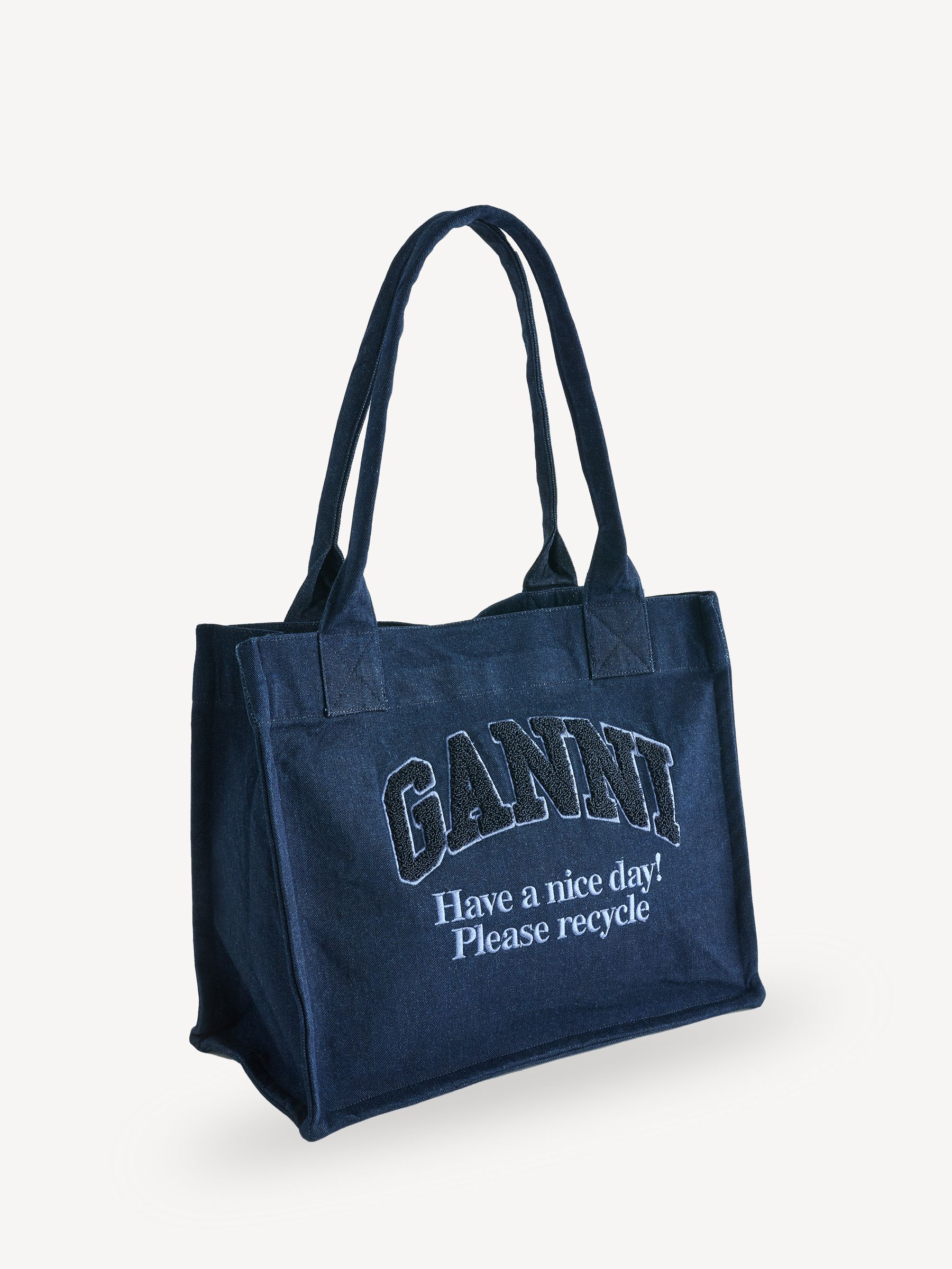 ★送料・関税込【GANNI】Small Easy Shopper Denim Tote Bag Shop GANNI - Small Easy Denim Shopper Tote Bag | Saks Fifth