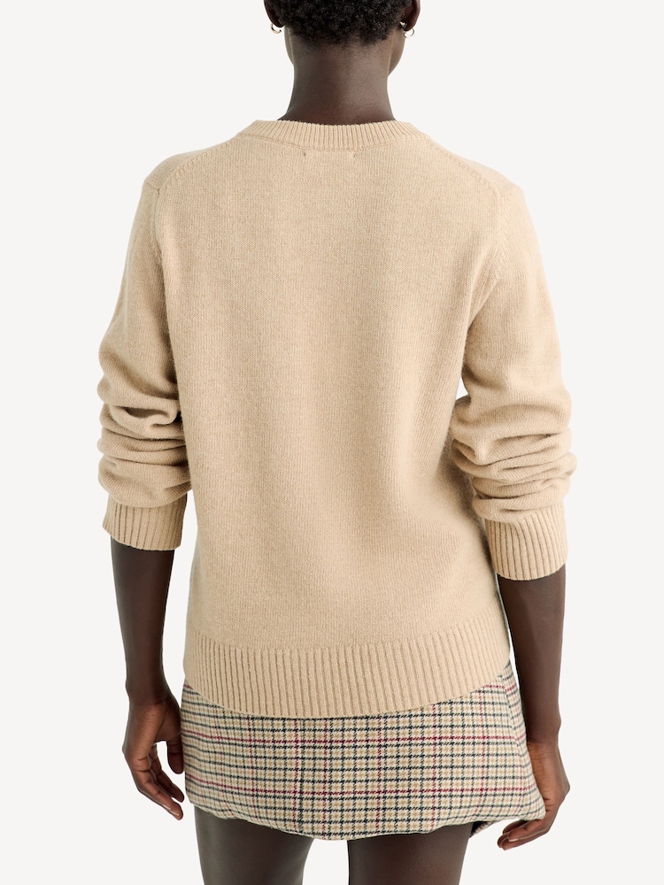 GANNI Brown Cherry Wool Crew Neck Jumper - Image 2 of 5