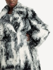 GANNI Black Faux Fur Coat - Image 4 of 6