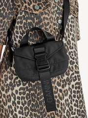 GANNI Black Tech Mini Satchel Bag - Image 3 of 8