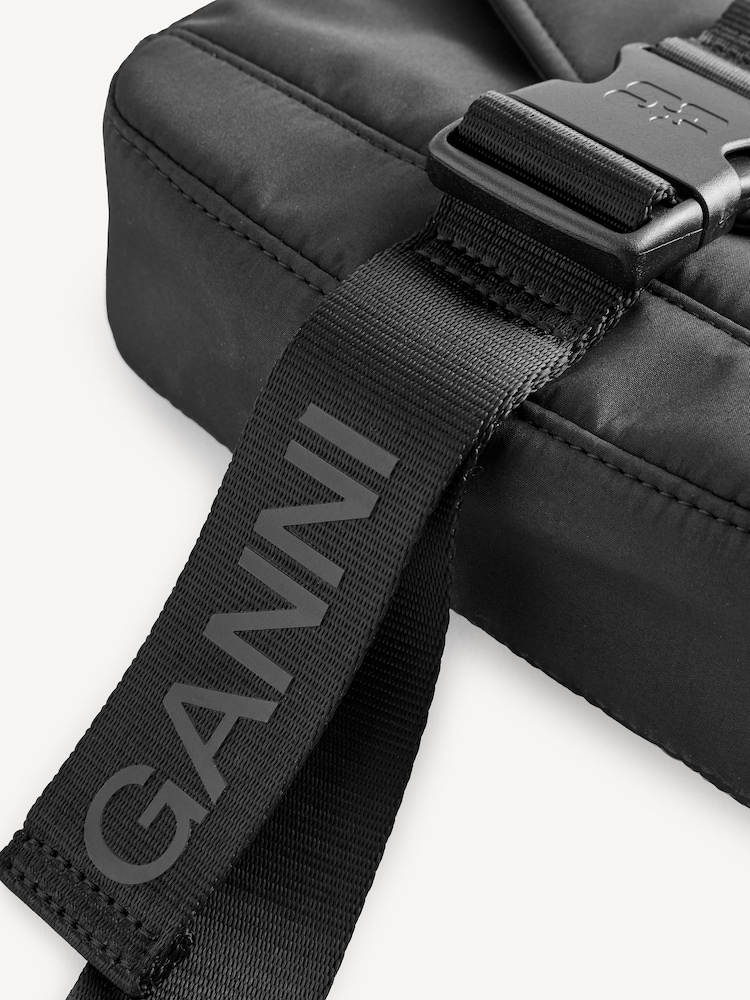 GANNI Black Tech Mini Satchel Bag - Image 8 of 8