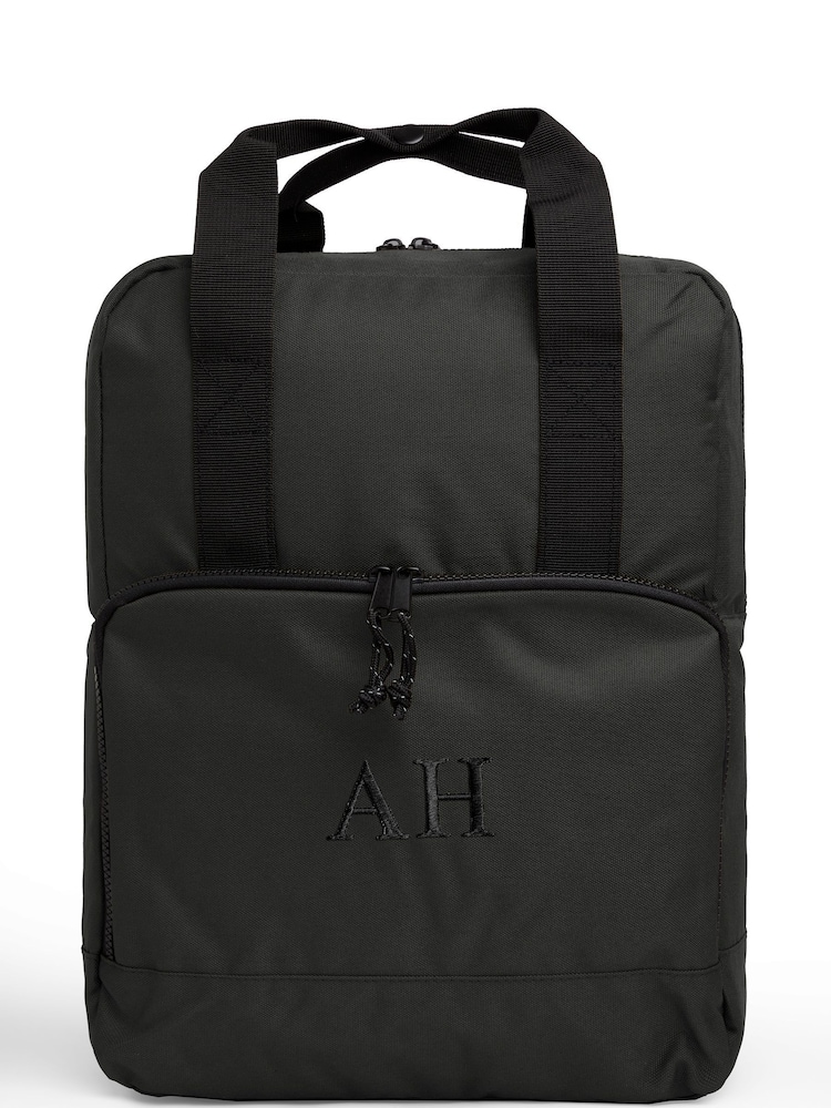 Alphabet Personalised Cooler Black Backpack - Image 1 of 4