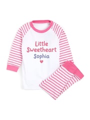 Dollymix Personalised Toddler Little Sweetheart 100% Cotton Pyjamas - Image 1 of 2