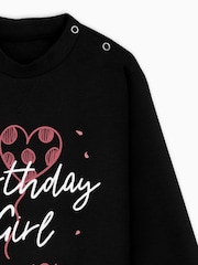 Dollymix Girls Personalised Birthday Black Sweatshirt - Image 2 of 3