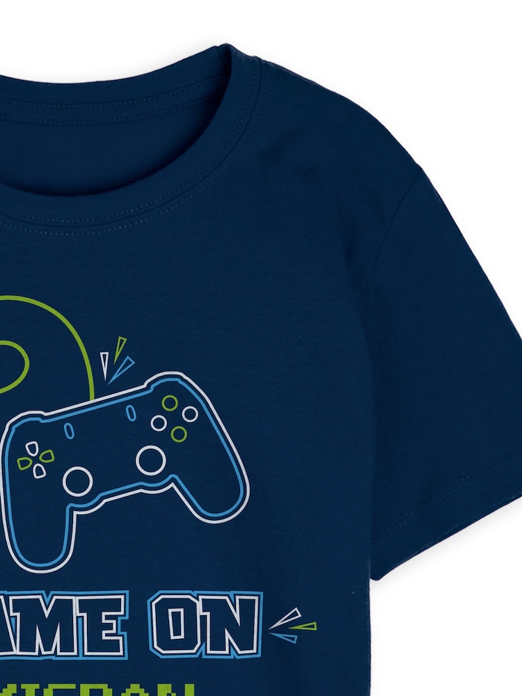 Dollymix Boys Blue Personalised Game On Pyjamas - Image 2 of 3