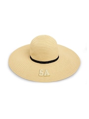 Alphabet Cream Personalised Small Letter Monogrammed Sun Hat - Image 1 of 3