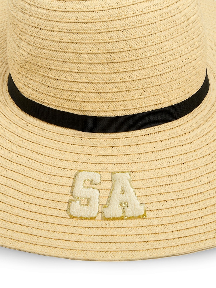 Alphabet Cream Personalised Small Letter Monogrammed Sun Hat - Image 2 of 3