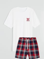 Dollymix Mens Personalised Monogram Pyjama Shorts Set - Image 1 of 3