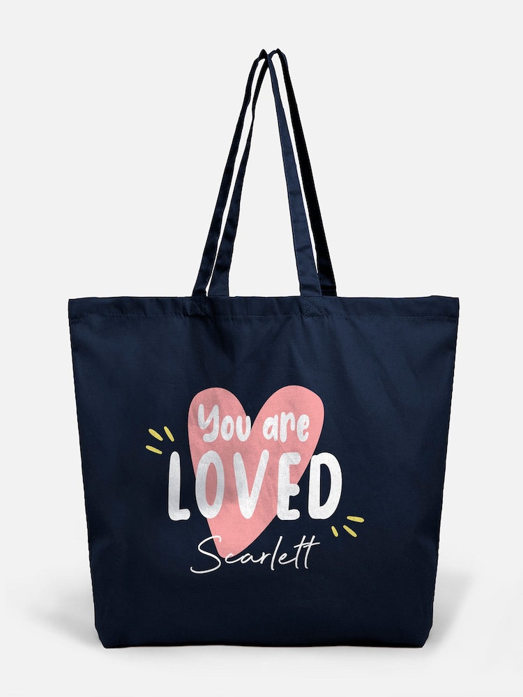 Personalised You are Loved Tote Bag by Dollymix - Image 1 of 4