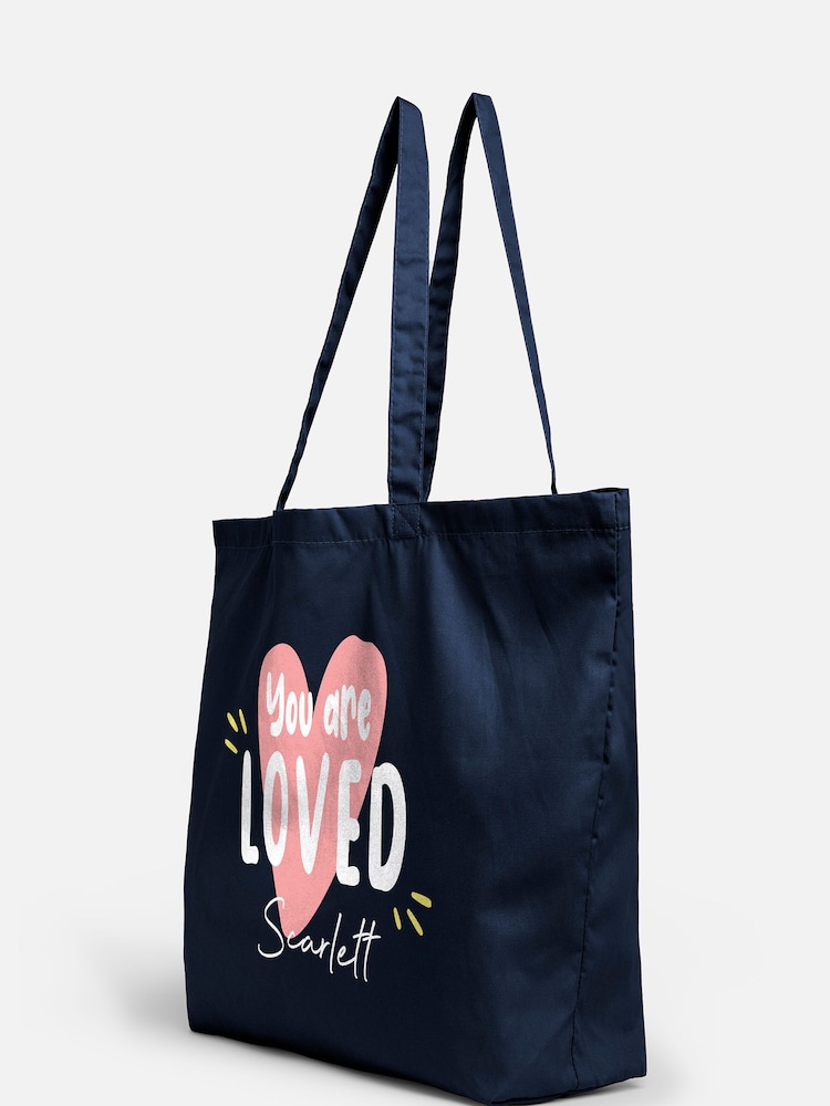 Personalised You are Loved Tote Bag by Dollymix - Image 2 of 4