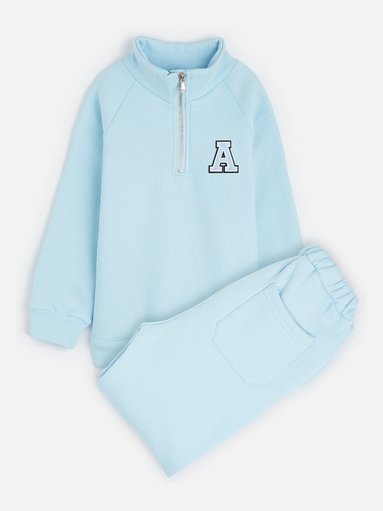 Alphabet Personalised Monogram Ribbed Tracksuit - Image 1 of 3