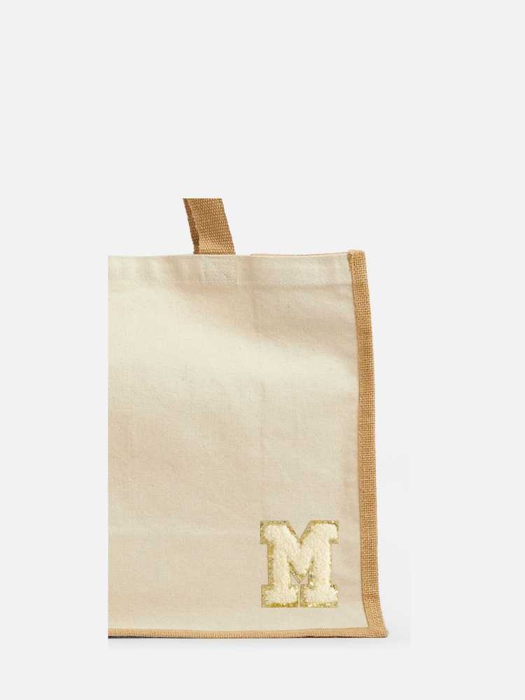 Personalised Small Letter Monogrammed Beach Bag by Alphabet - Image 2 of 3