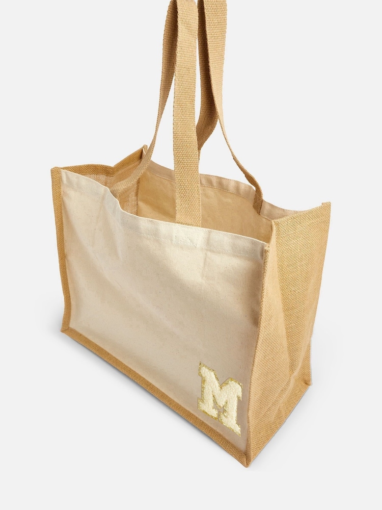 Personalised Small Letter Monogrammed Beach Bag by Alphabet - Image 3 of 3