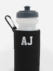 Personalised Black Water Bottle and Holder Set by Dollymix - Image 1 of 4
