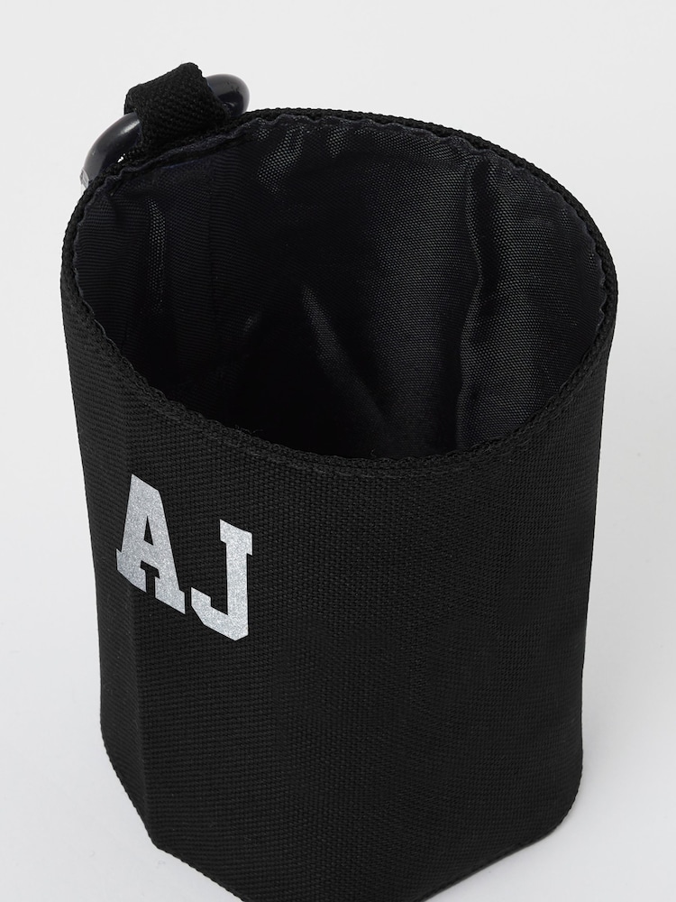Personalised Black Water Bottle and Holder Set by Dollymix - Image 2 of 4