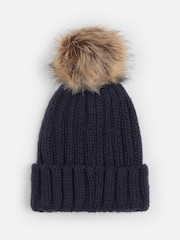 Dollymix Adults Personalised Monogram Faux Fur Pom Beanie Hat - Image 3 of 5