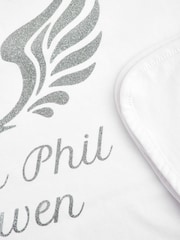 Personalised Handpicked for Earth 100% Cotton White Blanket by Dollymix - Image 3 of 7