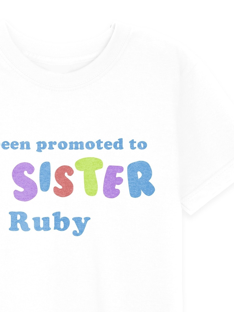 Dollymix Big Sister Personalised White T-Shirt - Image 2 of 3