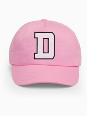 Alphabet Pink Personalised Monogram 100% Cotton Cap - Image 1 of 3
