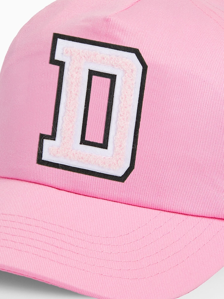 Alphabet Pink Personalised Monogram 100% Cotton Cap - Image 2 of 3