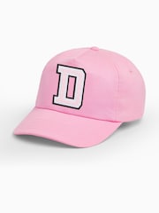 Alphabet Pink Personalised Monogram 100% Cotton Cap - Image 3 of 3