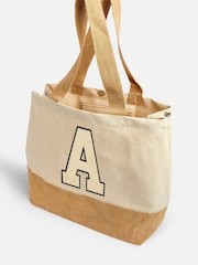 Personalised Large Letter Monogrammed Beach 100% Cotton Bag by Alphabet - Image 3 of 3