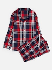 Dollymix Kids Red Personalised Tartan Pyjamas Set - Image 3 of 5