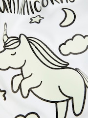 Dollymix Pink Personalised Glow In The Unicorn 100% Cotton Pyjamas - Image 2 of 4
