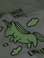 Dollymix Pink Personalised Glow In The Unicorn 100% Cotton Pyjamas - Image 4 of 4