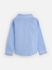 Dollymix Blue Personalised Long Sleeve 100% Cotton Pyjamas Set - Image 2 of 3