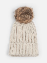 Dollymix Adults Personalised Monogram Faux Fur Pom Beanie Hat - Image 3 of 5