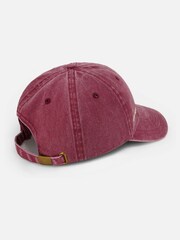 Red Personalised Vintage Washed 100% Cotton Baseball Cap by Dollymix - Image 2 of 3