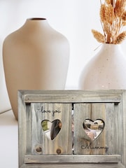 Natural Personalised Hand Painted Heart Shutter Photo Frame by Jonnys Sister - Image 4 of 5