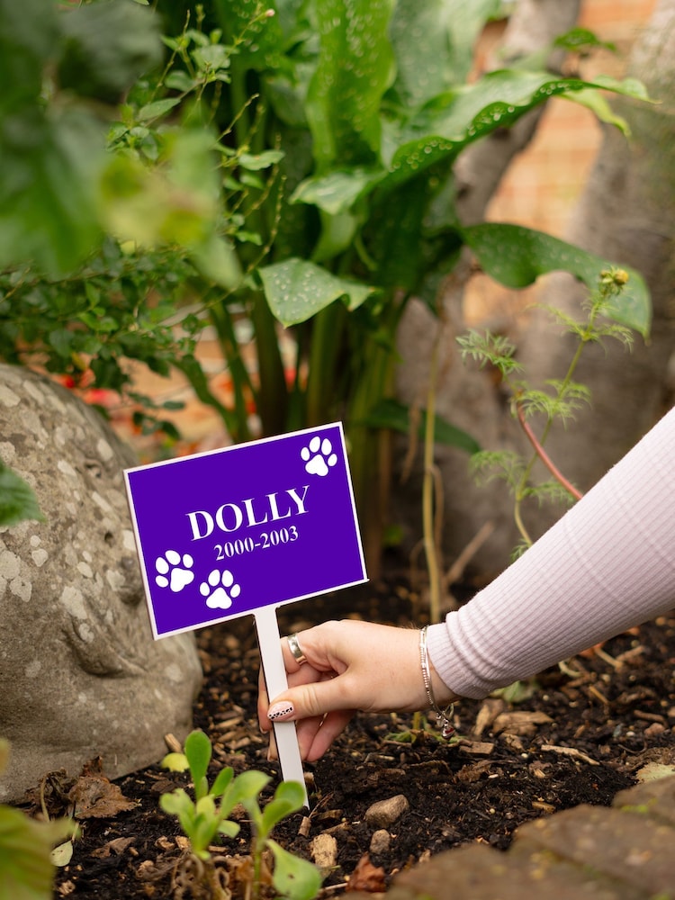 Personalised Rectangle Metal Pet Memorial Garden Planted Plaque by Jonnys Sister - Image 2 of 3