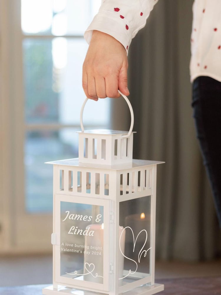 Personalised Couples Garden Lantern by Jonnys Sister - Image 1 of 3