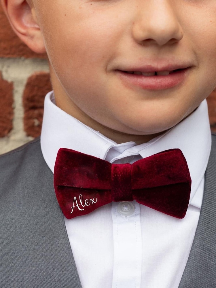 Personalised Velvet Boys Bow Tie by Jonny's Sister - Image 1 of 2