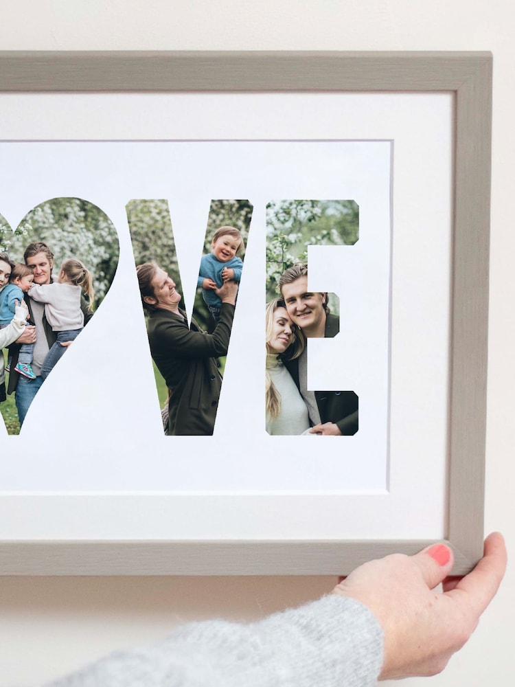 Personalised Love Photo White Typography by Jonnys Sister - Image 2 of 3