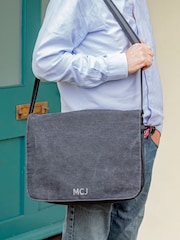 Jonnys Sister Personalised Canvas Messenger Bag - Image 1 of 2