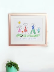 Mothers Day Personalised Hand Drawn White Print Frame by Jonnys Sister - Image 1 of 3