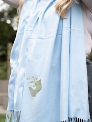 Jonnys Sister Personalised Embroidered Birth Flower Pashmina Scarf - Image 2 of 4