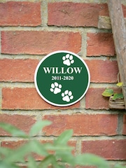 Personalised Round Metal Pet Memorial Garden Wall Plaque by Jonnys Sister - Image 1 of 3