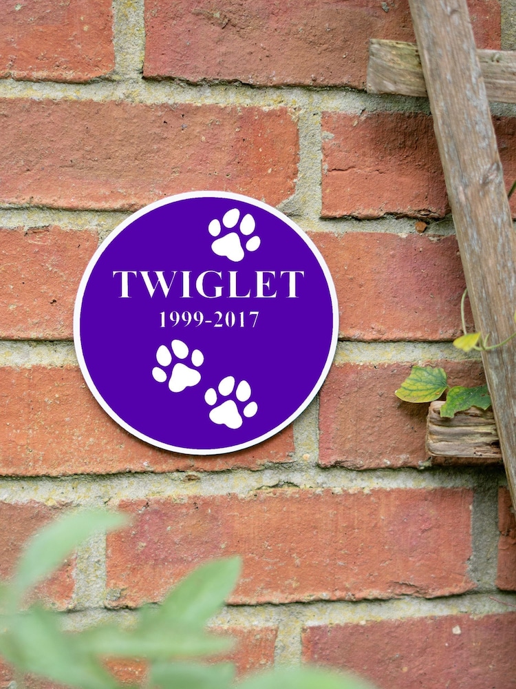 Personalised Round Metal Pet Memorial Garden Wall Plaque by Jonnys Sister - Image 2 of 3