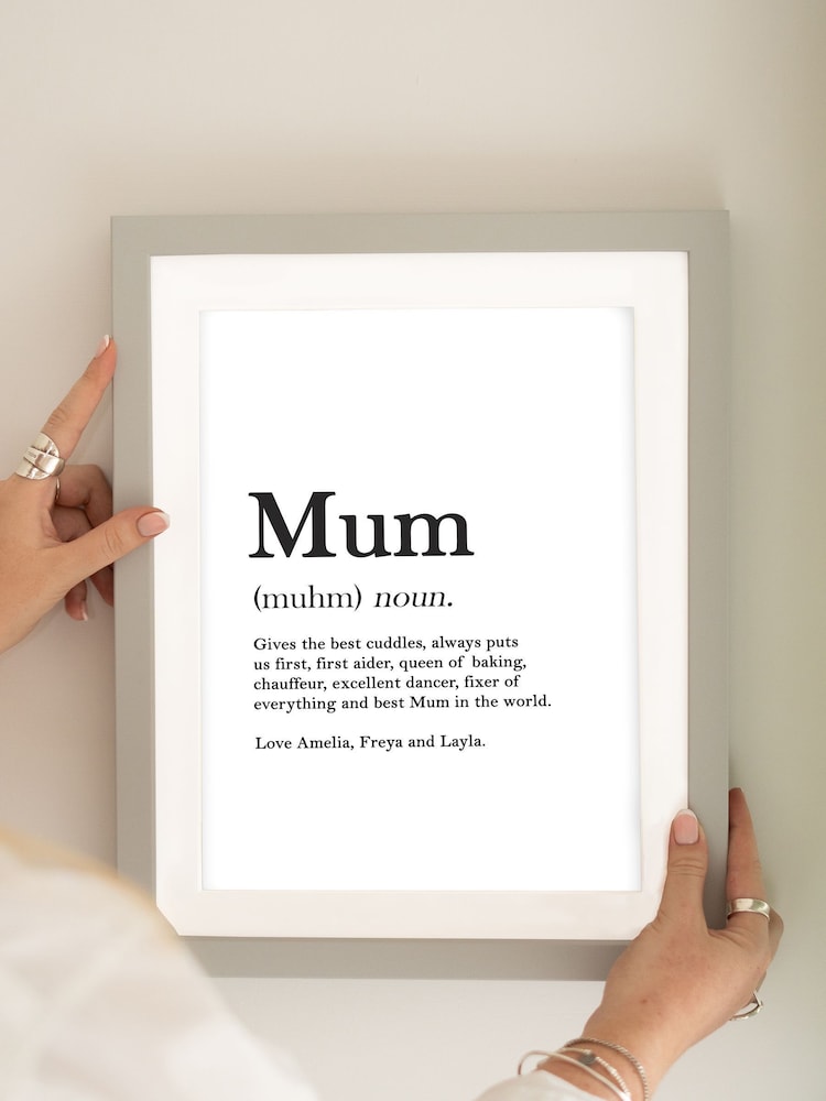 Mothers Day Grey Personalised Dictionary Print Frame by Jonnys Sister - Image 1 of 3