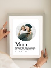 Mothers Day Grey Personalised Framed Photo Print by Jonnys Sister - Image 1 of 3
