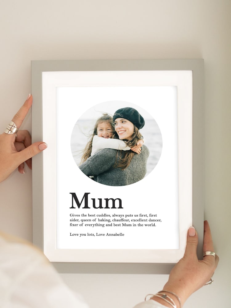Mothers Day Grey Personalised Framed Photo Print by Jonnys Sister - Image 1 of 3