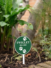 Personalised Round Metal Pet Memorial Garden Planted Plaque by Jonnys Sister - Image 2 of 3